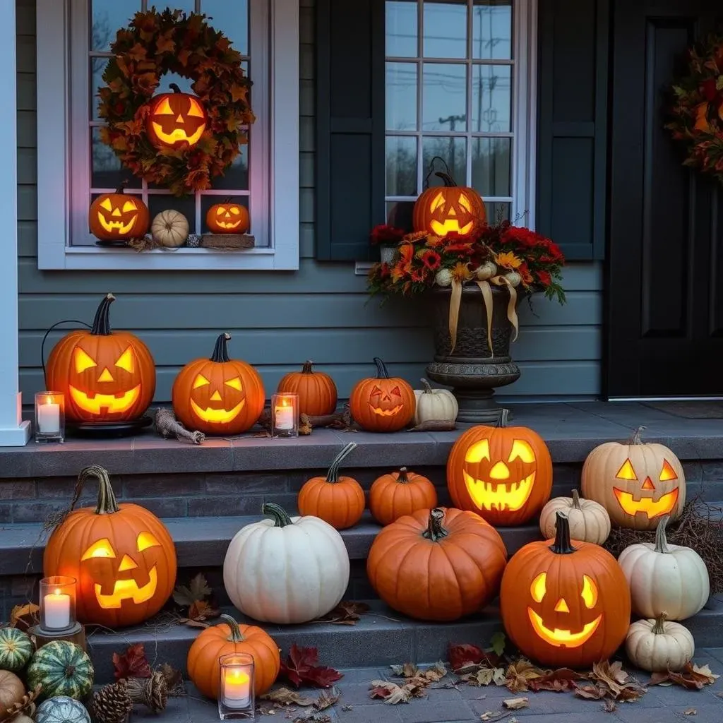 Showcasing Your Seasonal Pumpkin Carving Masterpieces: Display Ideas & Inspiration