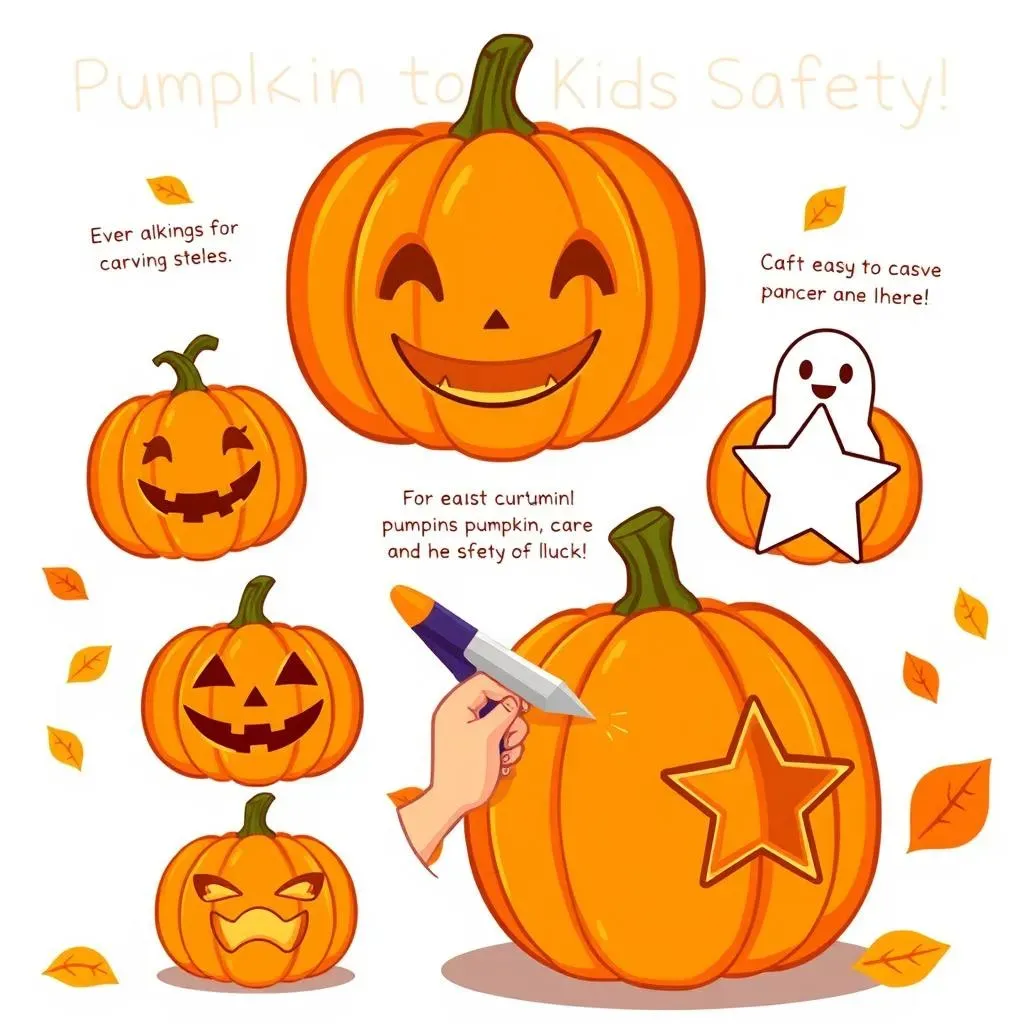 Simple Pumpkin Carving Designs for Kids: Safety First