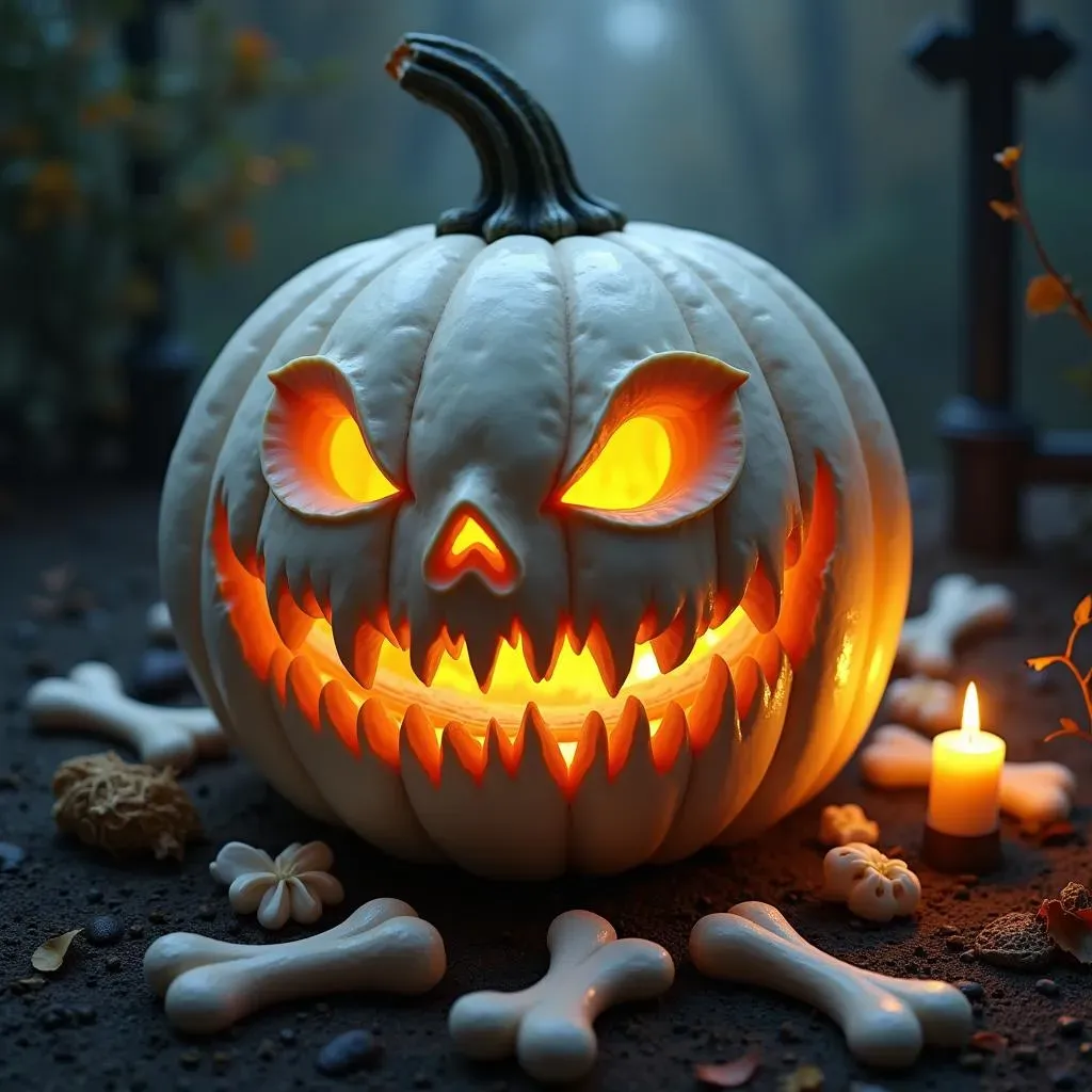 Spooky Spectacles: Scary Cool White Pumpkin Carving Ideas