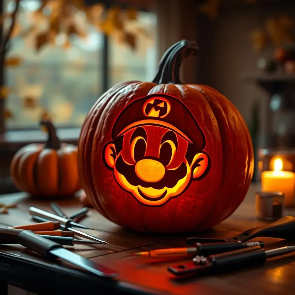 Stencil Secrets: Easy Mario Pumpkin Carving Templates