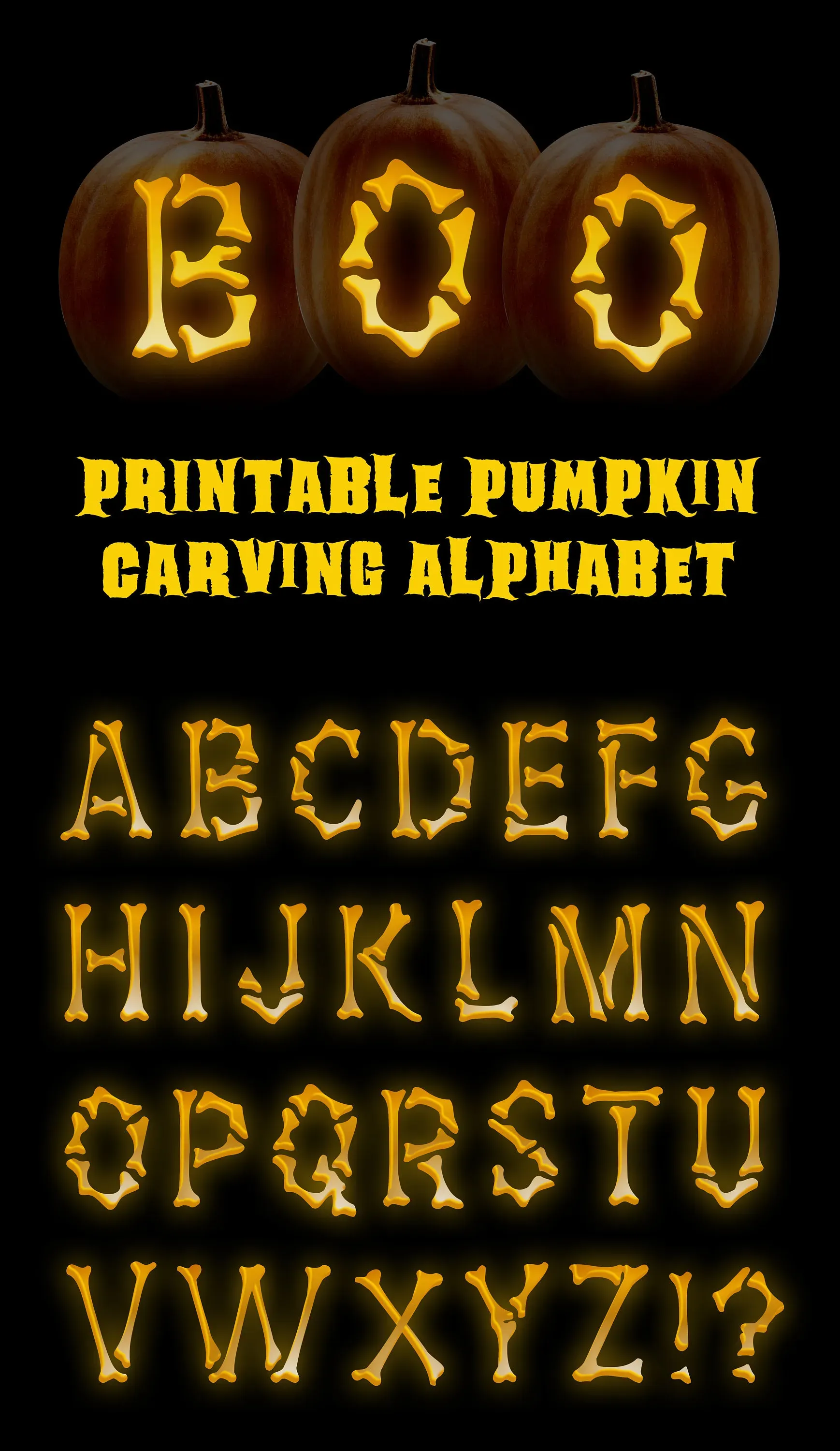 StepbyStep: Carving Your Pumpkin Letters Design