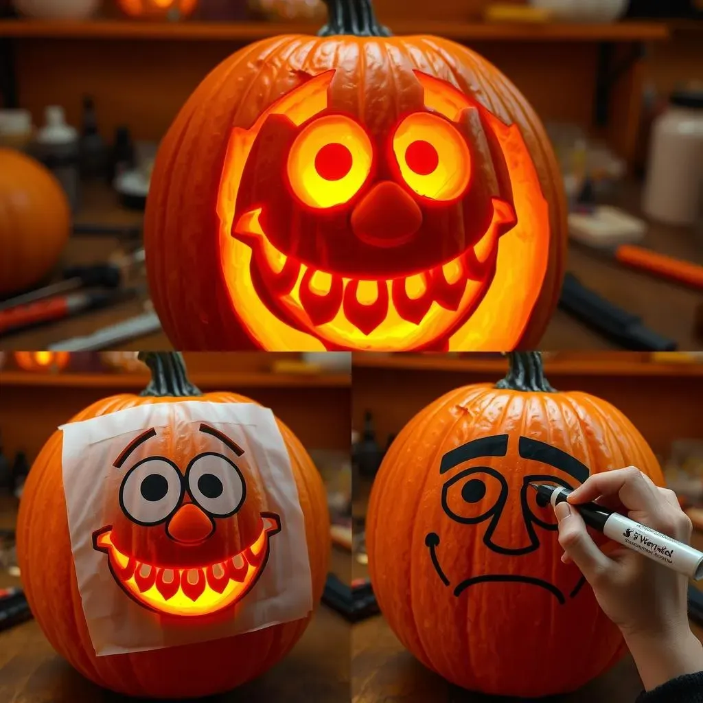 StepbyStep: Transferring the Mike Wazowski Design to Your Pumpkin