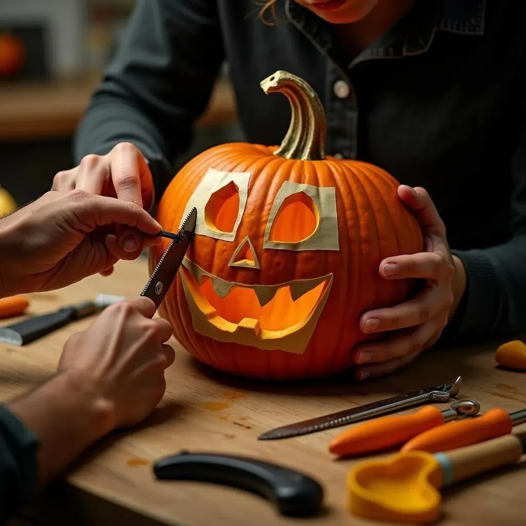 Tools and Tips for Carving Scary Pumpkin Faces with Templates
