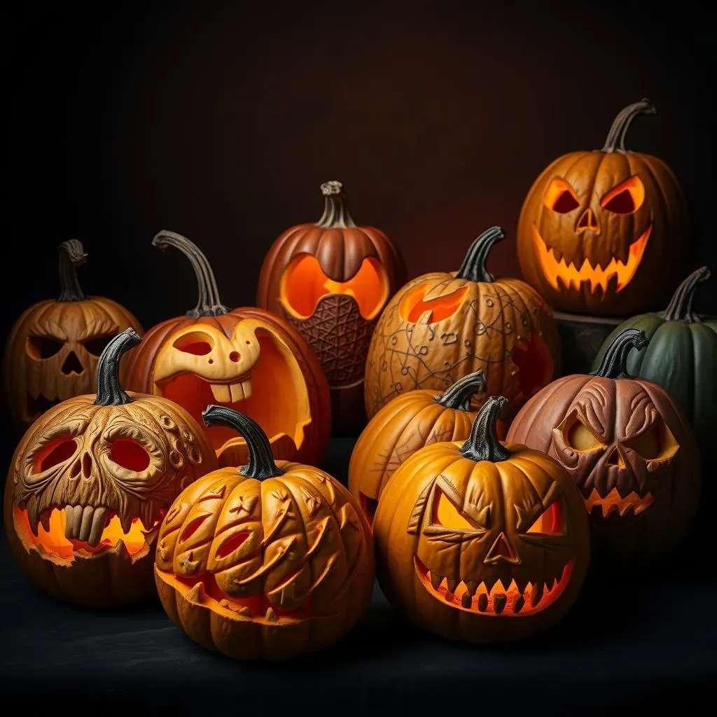 Unique Simple Scary Pumpkin Carving Designs