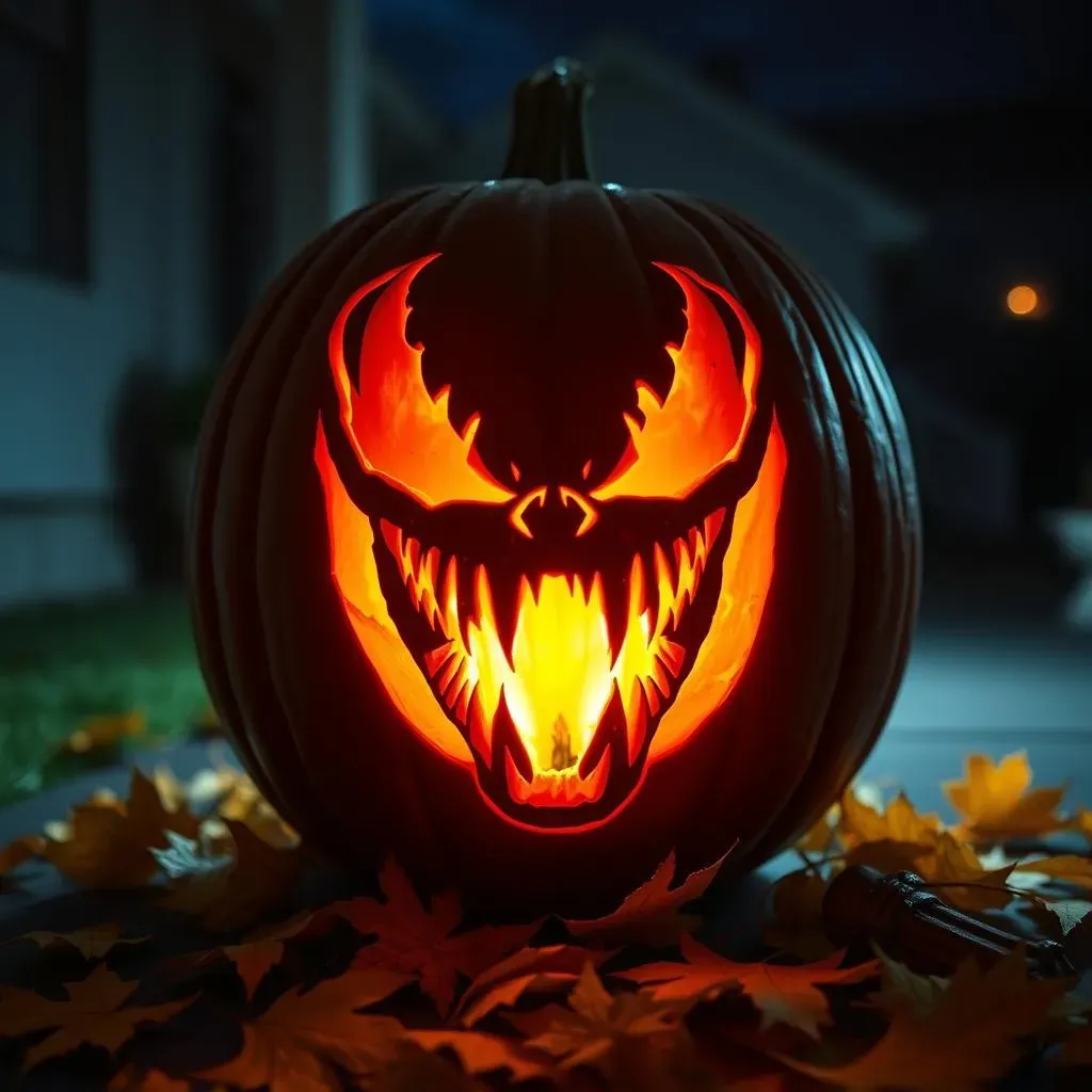Unleash Your Inner Symbiote: Free Venom Pumpkin Carving Stencils